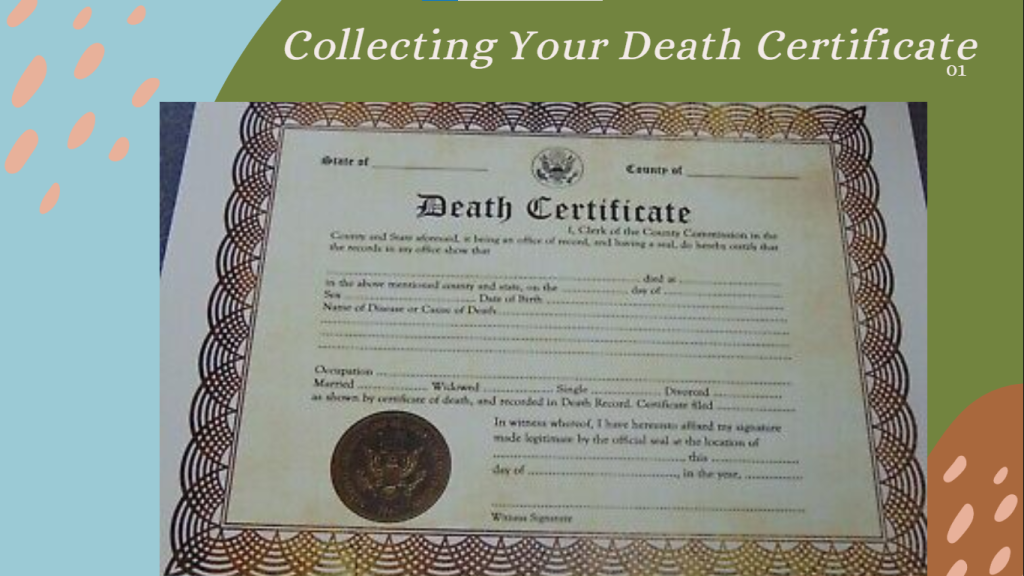 Collecting Your Death Certificate online