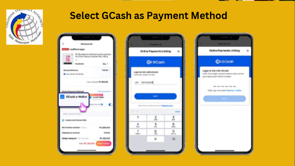 Select GCash as Payment Method banner picture.