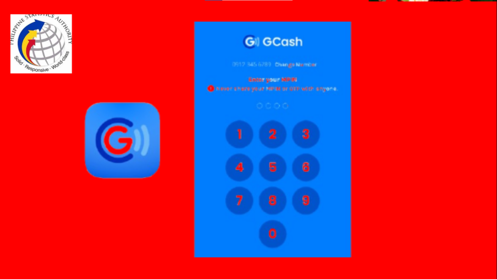 GCash app new picture with keyboard number.