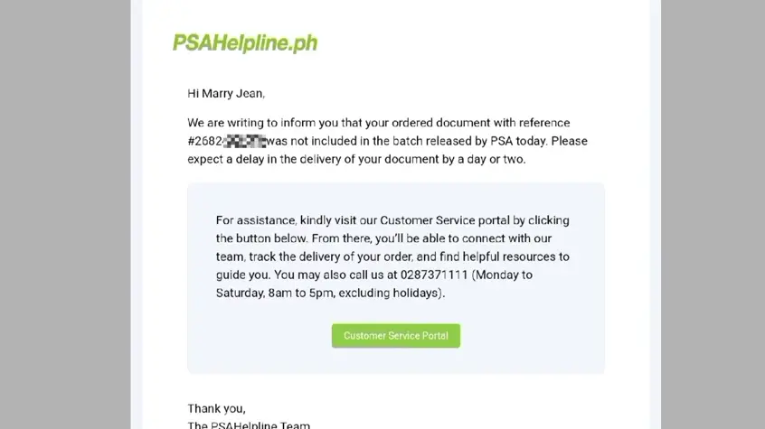 PSA E-Certificate Philippines 2026: Complete Guide to Online Application, Fees, Requirements, Download & Validity 14 Email from PSA e- certificate
