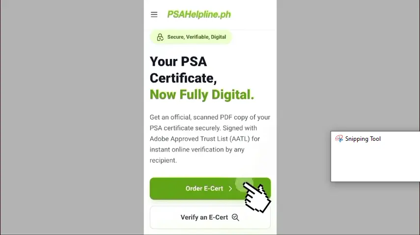 PSA E-Certificate Philippines 2026: Complete Guide to Online Application, Fees, Requirements, Download & Validity 1 Official PSA E-Certificate Online Portal