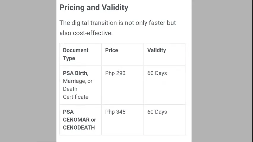 PSA E-Certificate Philippines 2026: Complete Guide to Online Application, Fees, Requirements, Download & Validity 22 PSA E-Certificate fee